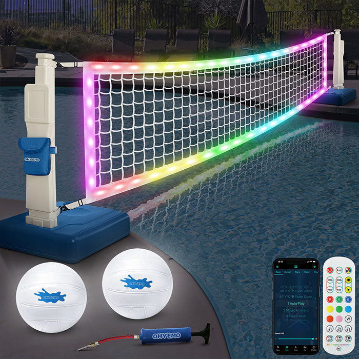 OHYEMO-LED-Pool-Volleyball-Net-Set